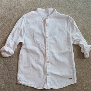 Zara Kids White Button-Up Shirt
